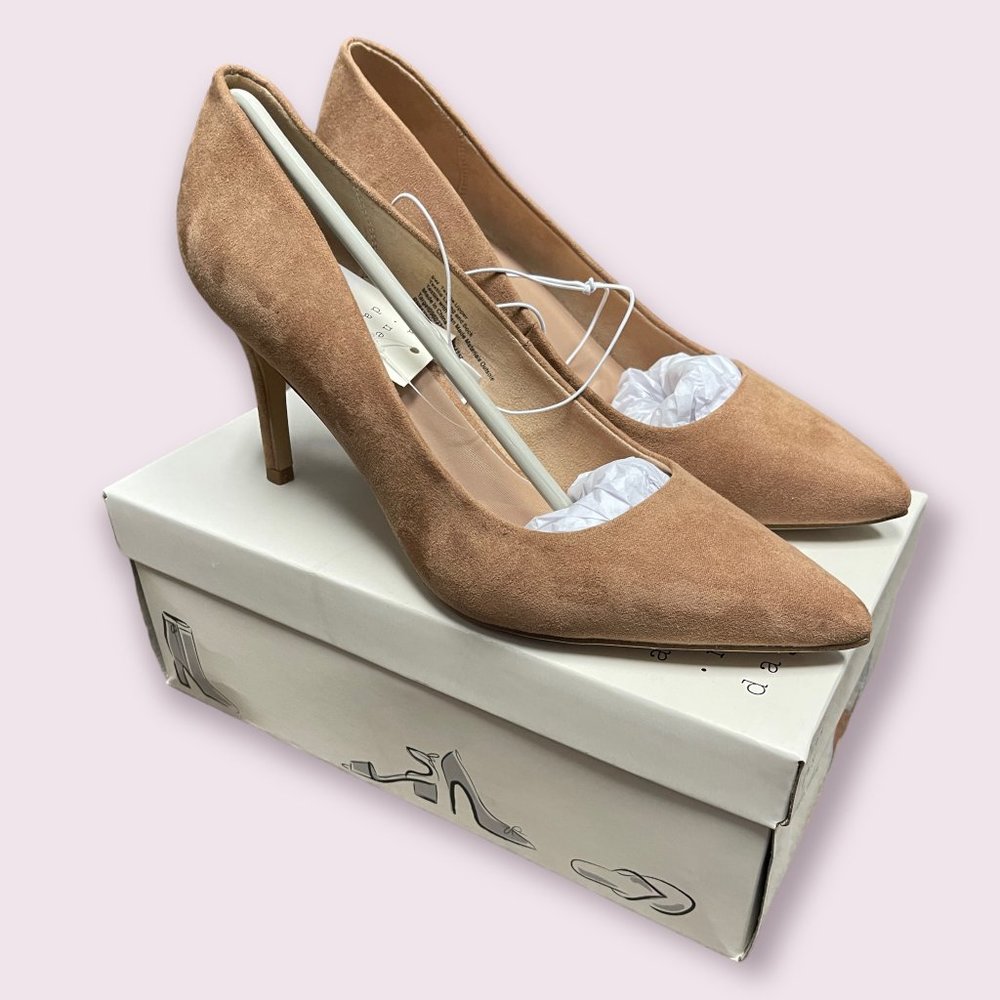 Women's A New Day - Pointed Gemma Wide Width Heels -  Tan